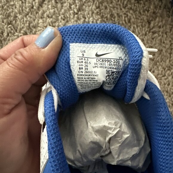 NWOB Nike Women Hyperdiamond 4 Pro MCS Softball Cleats Color: Royal/White Size 9 - Picture 7 of 11